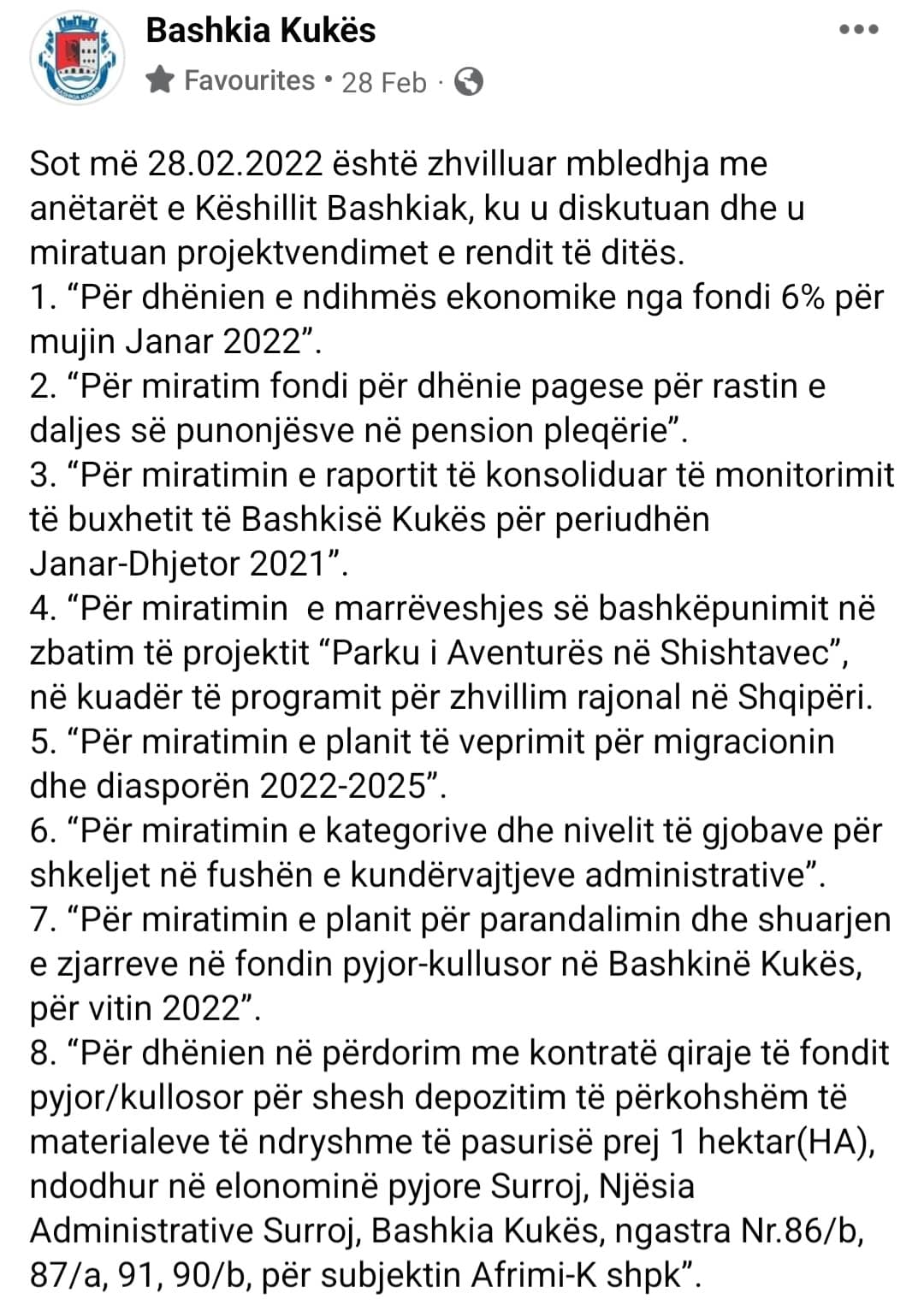 Bashkia Kukes